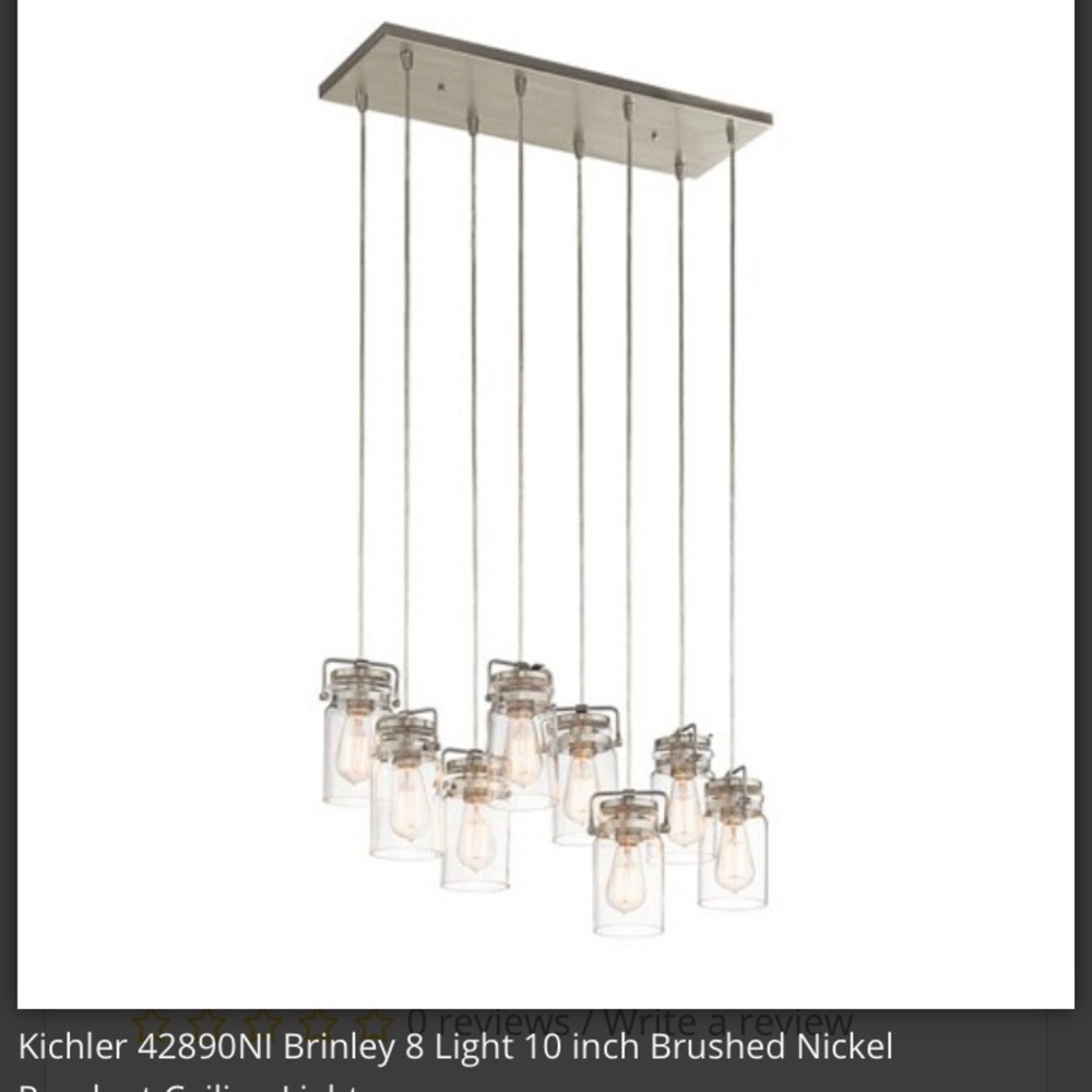 Ball jar ceiling chandelier. Excellent condition.